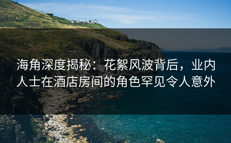 海角深度揭秘：花絮风波背后，业内人士在酒店房间的角色罕见令人意外